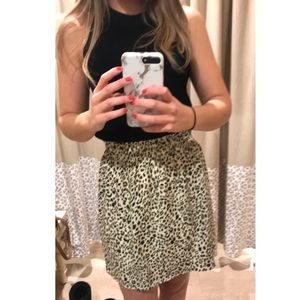 Leopard paperbag skirt